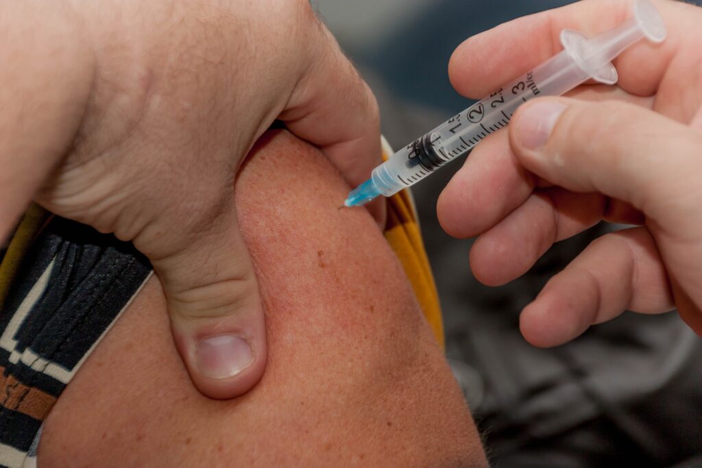 Getting a Covid vaccination or test